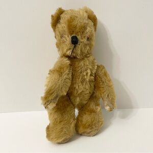 Vintage Jointed Limbs Brown Teddy Bear Plush Toy